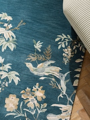 Laura Ashley Blue Attleton Wool Rug - Image 2 of 5
