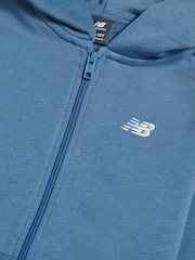 أزرق - هودي ناعم الملمس بسحّاب مزيّن بشعار خلفي صغير من New Balance - صورة 8 من 8