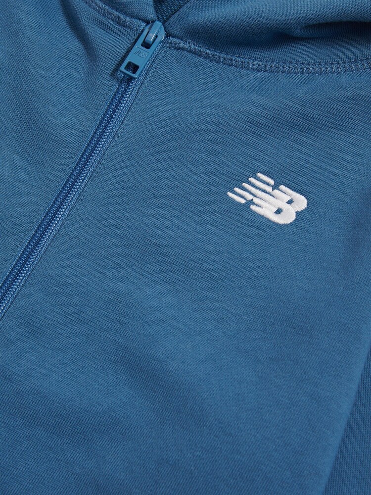 New Balance Blue Small French Terry Logo Zip Hoodie - Image 8 of 8 New Balance Blue Small French Terry Logo Zip Hoodie - Image 8 of 8
