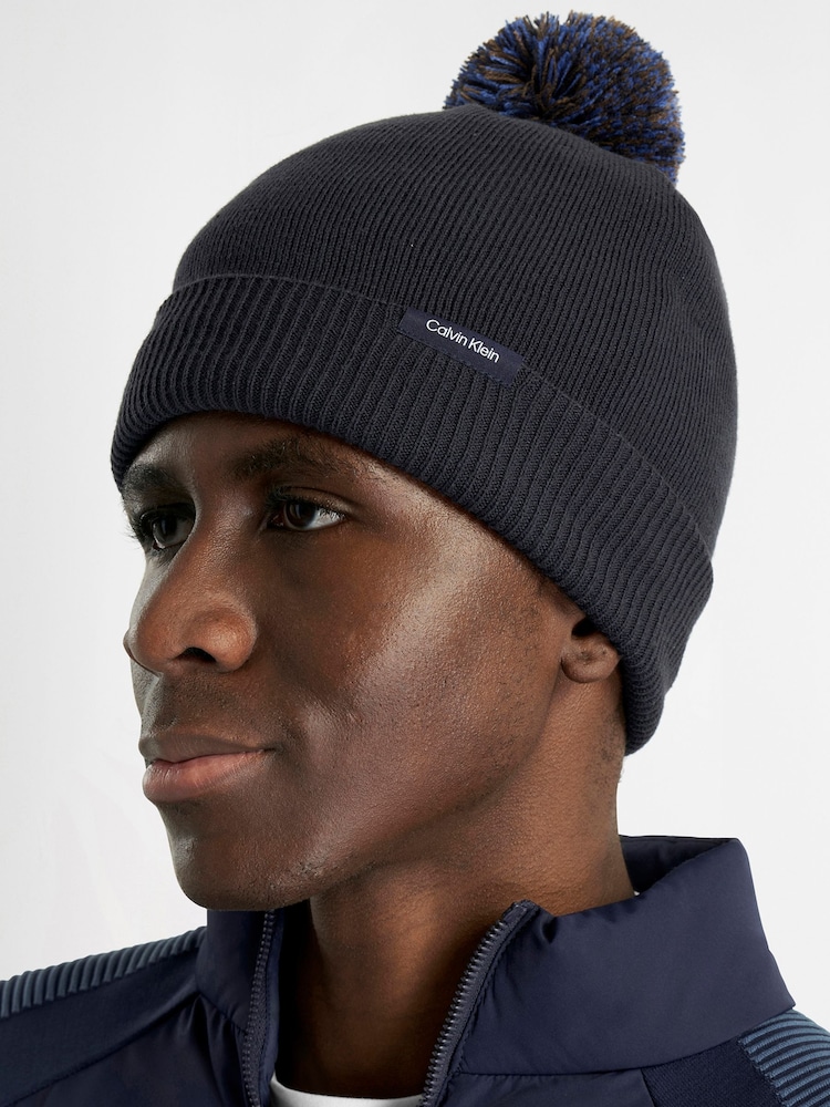 Calvin Klein Golf Navy Linden Bobble Beanie - Image 2 of 7