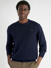 Calvin Klein Golf Blue Sherfield Crew Neck Sweater - Image 1 of 8