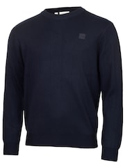 Calvin Klein Golf Blue Sherfield Crew Neck Sweater - Image 5 of 8
