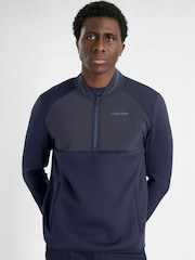 Calvin Klein Golf Navy Greenside 1/2 Zip Hybrid Bomber Jacket - Image 1 of 9