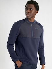 Calvin Klein Golf Navy Greenside 1/2 Zip Hybrid Bomber Jacket - Image 2 of 9