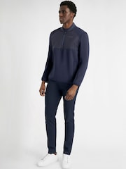 Calvin Klein Golf Navy Greenside 1/2 Zip Hybrid Bomber Jacket - Image 3 of 9