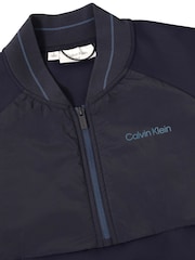 Calvin Klein Golf Navy Greenside 1/2 Zip Hybrid Bomber Jacket - Image 7 of 9