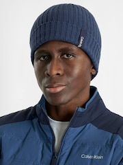 Calvin Klein Golf Blue Albon Ribbed Beanie - Image 1 of 7