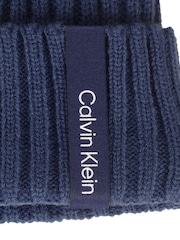Calvin Klein Golf Blue Albon Ribbed Beanie - Image 5 of 7