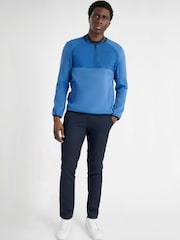 Calvin Klein Golf Blue Greenside 1/2 Zip Hybrid Bomber Jacket - Image 2 of 9