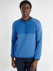 Calvin Klein Golf Blue Greenside 1/2 Zip Hybrid Bomber Jacket - Image 4 of 9