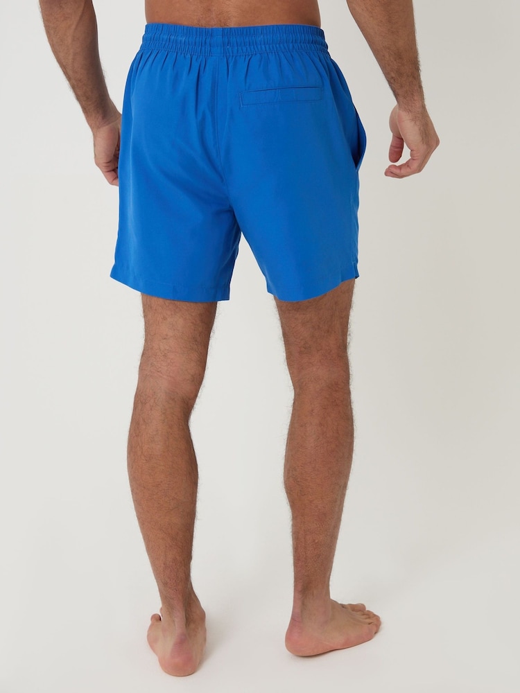 Threadbare Blue Crab Print Embroidered Quick Dry Swim Shorts - Image 2 of 4