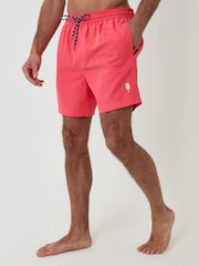 Threadbare Pink - Ice Lolly Print Embroidered Quick Dry Swim Shorts - Image 1 of 4