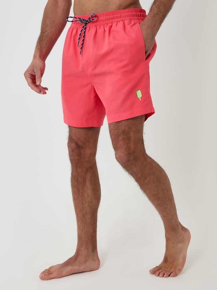 Threadbare Pink - Ice Lolly Print Embroidered Quick Dry Swim Shorts - Image 1 of 4