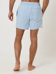 Threadbare Blue Stripe Seersucker Swim Shorts - Image 2 of 5