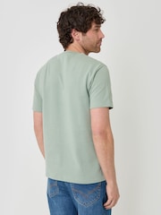 Threadbare Green Textured Crew Neck T-Shirt - Image 2 of 4