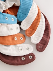 Blue/Rust Dribble Bibs 5 Pack - Image 8 of 9