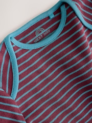 Multi Autumn Stripe Long Sleeve Bodysuits 5 Pack - Image 10 of 11