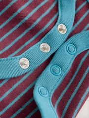 Multi Autumn Stripe Long Sleeve Bodysuits 5 Pack - Image 11 of 11