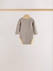 Multi Autumn Stripe Long Sleeve Bodysuits 5 Pack - Image 8 of 11