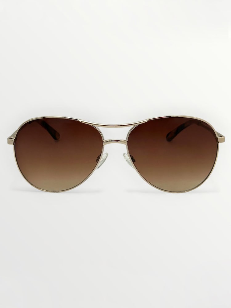 Laura Ashley Gold Tone Aviator Style Sunglasses - Image 2 of 5