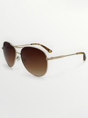 Laura Ashley Gold Tone Aviator Style Sunglasses - Image 3 of 5