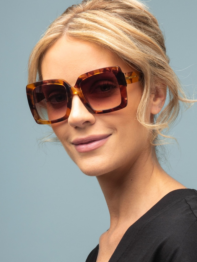 Světle hnědá - Laura Ashley Oversized Square Sunglasses - Obrázek 1 z 5