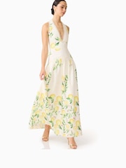 Elliatt Yellow Hana Halter Gown - Image 1 of 6