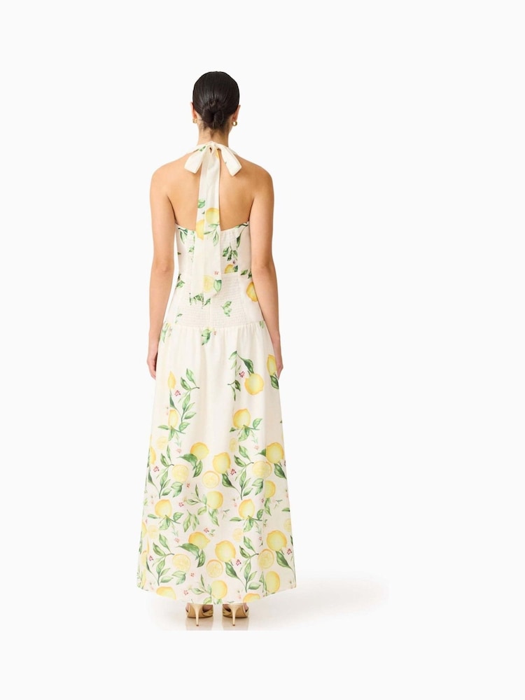 Elliatt Yellow Hana Halter Gown - Image 2 of 6 Elliatt Yellow Hana Halter Gown - Image 2 of 6