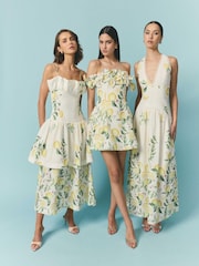 Elliatt Yellow Hana Halter Gown - Image 5 of 6