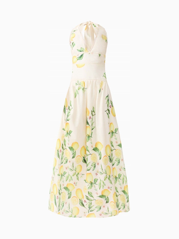 Elliatt Yellow Hana Halter Gown - Image 6 of 6 Elliatt Yellow Hana Halter Gown - Image 6 of 6