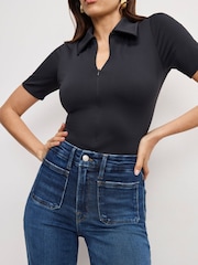 Jeans palazzo Good American Soft Tech a vita alta - Immagine 4 di 6