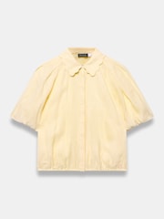Mint Velvet Yellow Puff Sleeve Shirt - Image 6 of 7