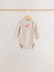 אדום/לבן - Long Sleeve Christmas Bodysuits 3 Pack - תמונה 2 מתוך 11
