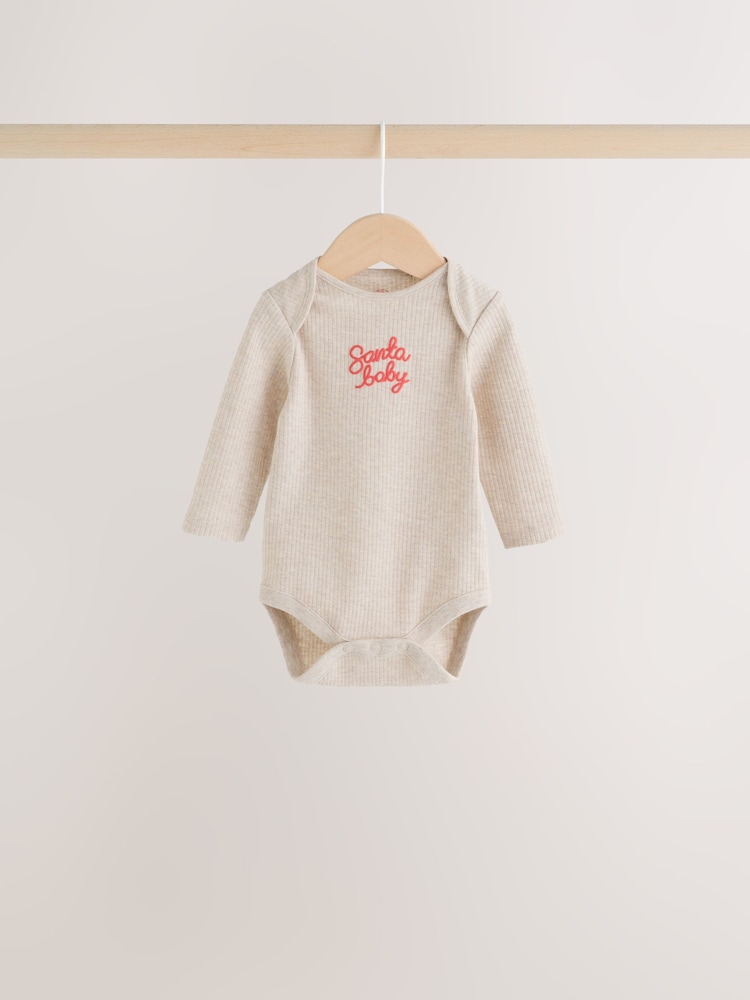 אדום/לבן - Long Sleeve Christmas Bodysuits 3 Pack - תמונה 2 מתוך 11 אדום/לבן - Long Sleeve Christmas Bodysuits 3 Pack - תמונה 2 מתוך 11