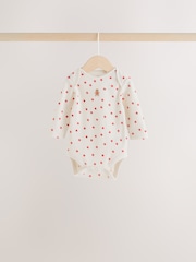 אדום/לבן - Long Sleeve Christmas Bodysuits 3 Pack - תמונה 4 מתוך 11