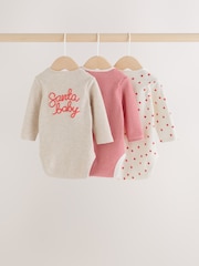 אדום/לבן - Long Sleeve Christmas Bodysuits 3 Pack - תמונה 5 מתוך 11