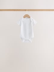 White Mini Safari Animals Short Sleeve Baby Bodysuits 5 Pack - Image 4 of 9