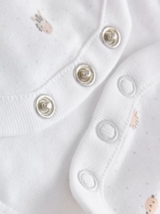 White Mini Safari Animals Short Sleeve Baby Bodysuits 5 Pack - Image 7 of 9