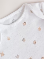 White Mini Safari Animals Short Sleeve Baby Bodysuits 5 Pack - Image 8 of 9