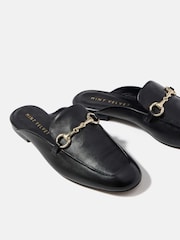 Mint Velvet Black Faye Backless Loafers - Image 2 of 4