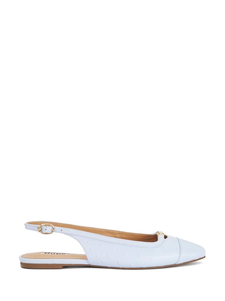 Dune London Blue Hanna Ballet Pumps - Image 1 of 5 Dune London Blue Hanna Ballet Pumps - Image 1 of 5