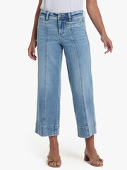 NYDJ Blue Teresa Wide Leg Ankle Jeans - Image 4 of 5