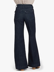 NYDJ Blue Mia Palazzo Jeans With High Rise & A D-Ring Belt - Image 2 of 6