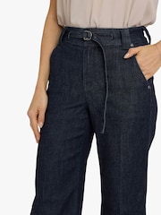 NYDJ Blue Mia Palazzo Jeans With High Rise & A D-Ring Belt - Image 5 of 6