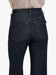 NYDJ Blue Mia Palazzo Jeans With High Rise & A D-Ring Belt - Image 6 of 6