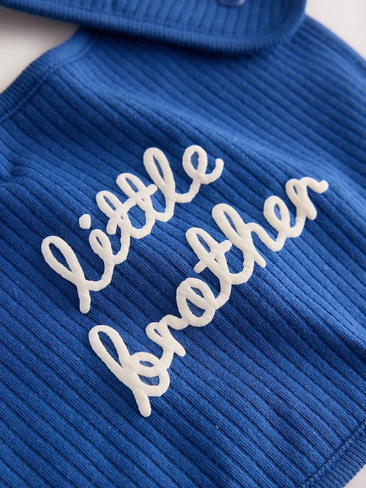 Blue Little Brother Baby Bibs 2 Pack - Image 5 of 5 Blue Little Brother Baby Bibs 2 Pack - Image 5 of 5