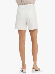 NYDJ White Berkyn Relaxed Denim Shorts With High Rise And Front Button Flap Pockets - Image 3 of 5