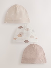 Neutral Baby Beanies 3 Pack (0-12mths) - Image 1 of 6