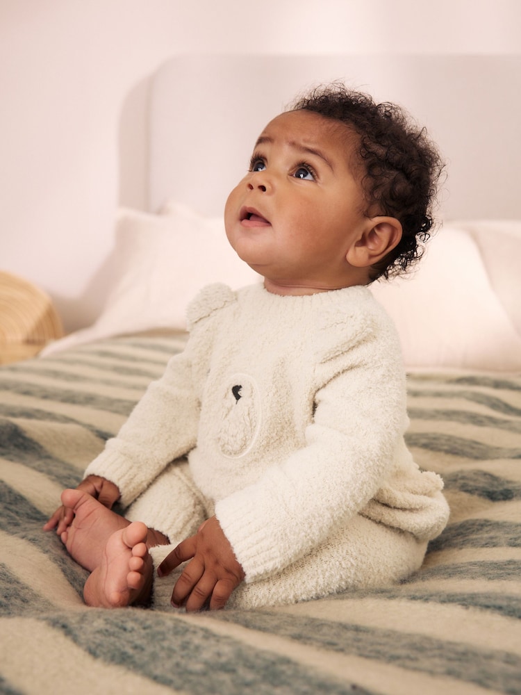 Neutral Bear Baby Knitted Jumper and Leggings Set (0mths-2yrs) - Image 1 of 3