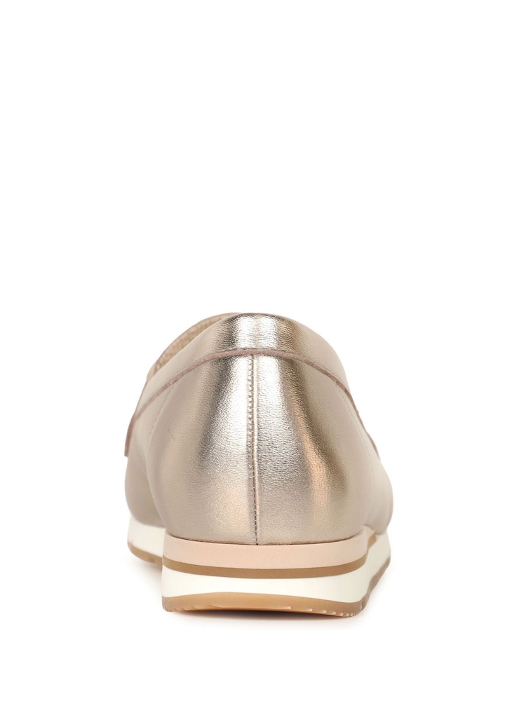 Gabor Gold Baby Low Wedge Heel Shoes - Image 5 of 5